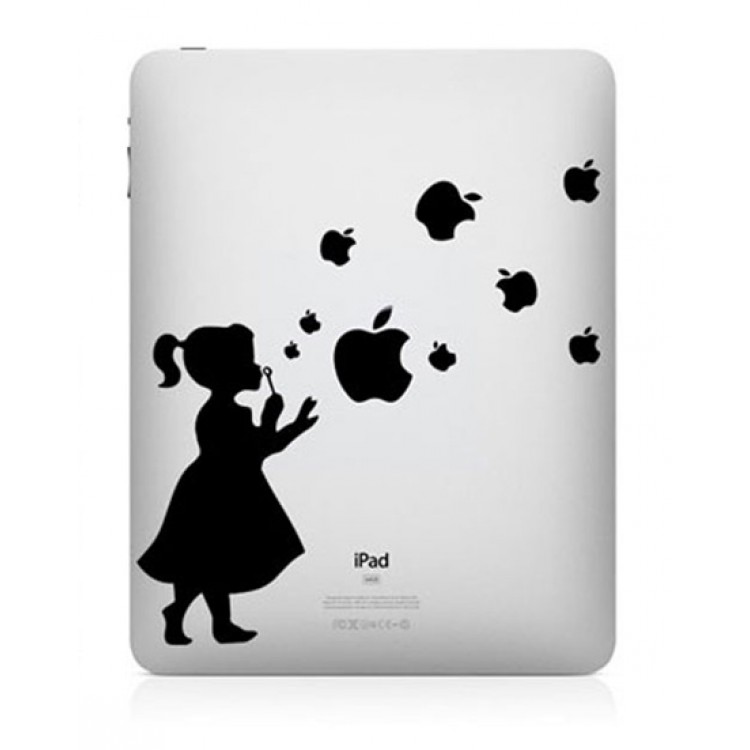 Girl With Bubbles iPad Decal
